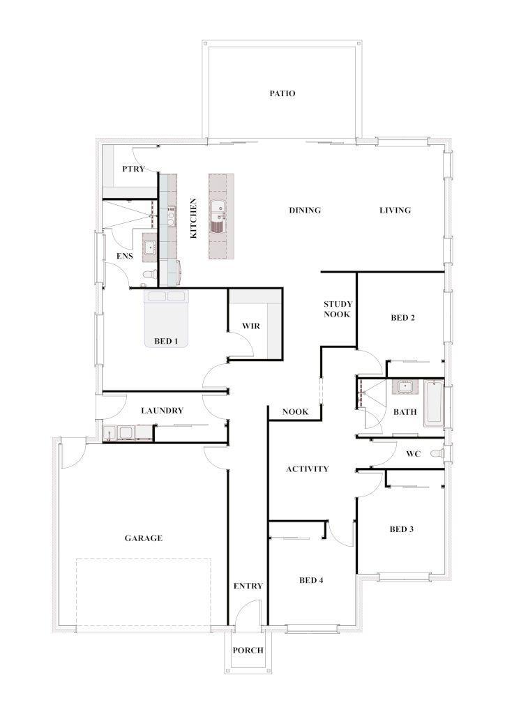 The Glastonbury Floor Plan